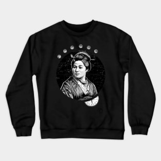 Japanese woman in space Crewneck Sweatshirt